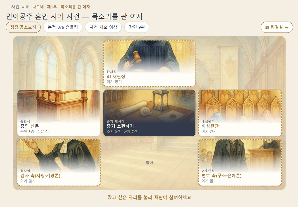 법정 평면도